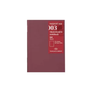 TRAVELER’S notebook Refill 003 (Passport Size) Blank MD
