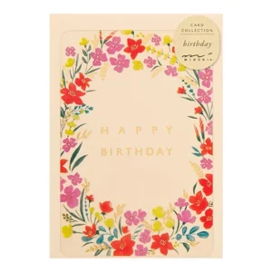 MIDORI Greeting Card Transparent Birthday Flower